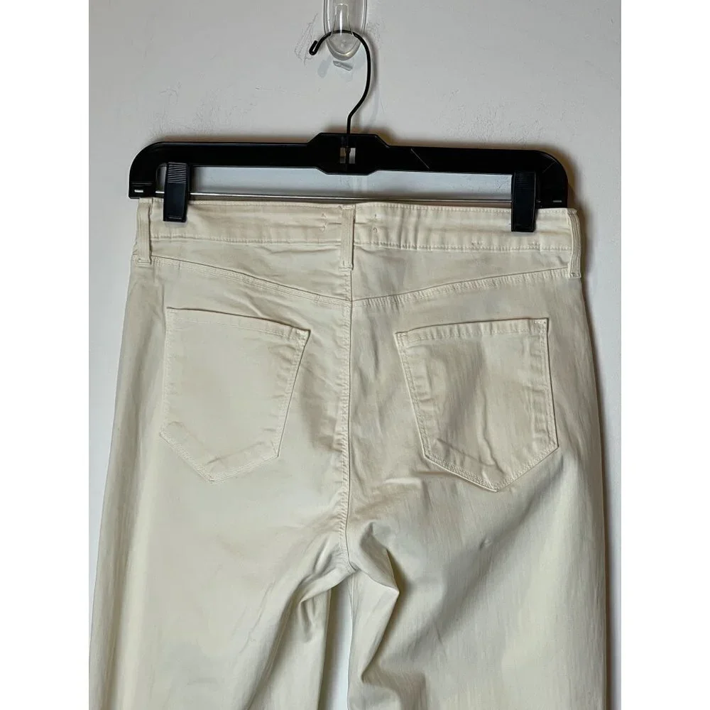 L'Agence White Margot Skinny High Rise Vintage‎ White Jeans Size 28